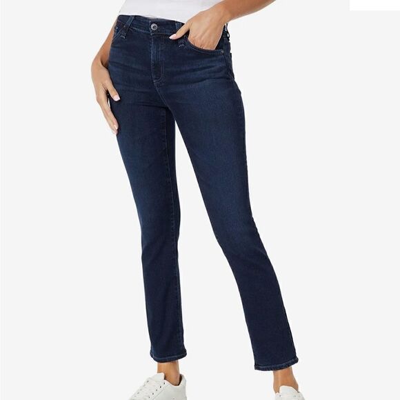 AG Adriano Goldschmied slim straight dark jean | size 28x34 - Picture 9 of 9